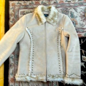 Montanaco vegan suede and faux fur winter jacket. Calling Yellowstone fans!